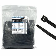 Kable Kontrol Cable Zip Ties 8" Inch Long - UV Resistant Nylon - 40 Lbs Tensile Strength - 1000 pc Pack CT243